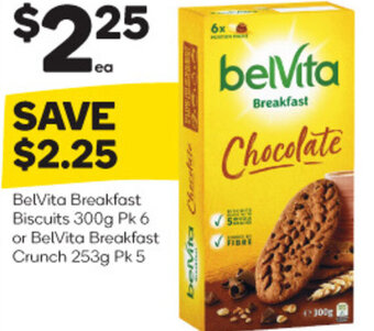 Woolworths BelVita Breakfast Biscuits 300g Pk 6 or BelVita Breakfast Crunch 253g Pk 5 offer