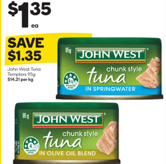 Woolworths John West Tuna Tempters 95g offer