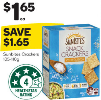 Woolworths Sunbites Crackers 105-110g offer