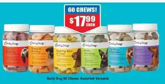Chemist Warehouse Daily Dog 60 Chews Assorted Variants offer