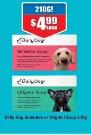 Chemist Warehouse Daily Dog Sensitive or Original Soap 210g offer
