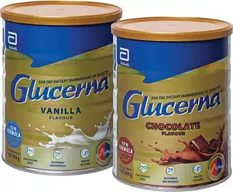 Soul Pattinson Chemist Glucerna vanilla or chocolate flavour 850g offer