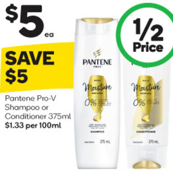 Woolworths Pantene Pro-V Shampoo or Conditioner 375ml offer