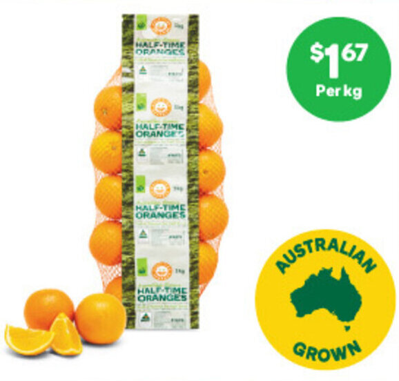Australian Navel Oranges 3 kg Pack offer at Woolworths