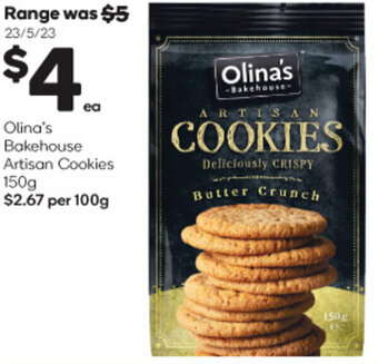 Woolworths Olina's Bakehouse Artisan Cookies 150g offer