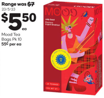 Woolworths Mood Tea Bags Pk 10 offer