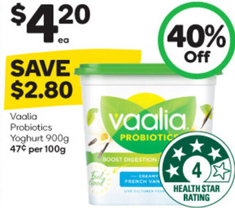 Woolworths Vaalia Probiotics Yoghurt 900g offer