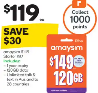 Woolworths amaysim Starter Kitt offer
