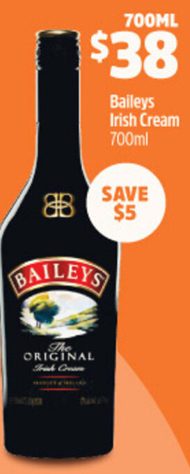 Woolworths Baileys Irish Cream 700ml offer