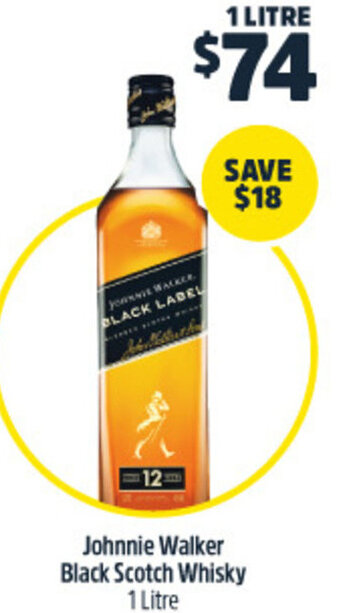Woolworths Johnnie Walker Black Scotch Whisky 1 Litre offer