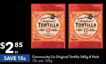 Ritchies Community Co Original Tortilla 365g 8 Pack offer