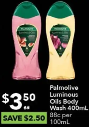 Ritchies Palmolive Luminous Oils Body Wash 400mL offer