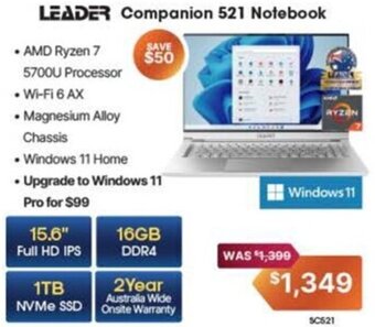 LEADER Companion 521 Notebook