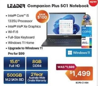 Leader Computers LEADER Companion Plus 5C1 Notebook offer