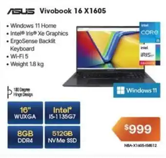 Leader Computers ASUS Vivobook 16 X1605 offer