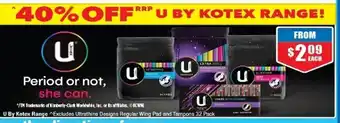 Chemist Warehouse U By Kotex offer