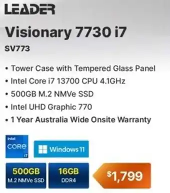 Leader Computers LEADER Visionary 7730 17 SV773 offer