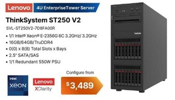 Lenovo 4U Enterprise Tower Server ThinkSystem ST250 V2
