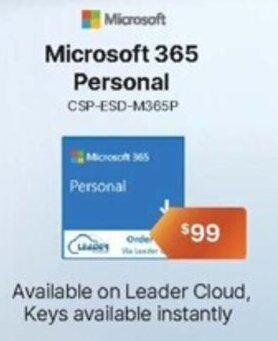 Leader Computers Microsoft 365 Personal CSP-ESD-M365P offer