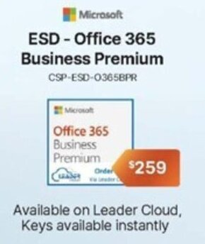 Leader Computers Microsoft ESD - Office 365 Business Premium CSP-ESD-0365BPR offer