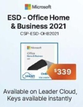 Leader Computers Microsoft ESD - Office Home & Business 2021 CSP-ESD-OHB2021 offer