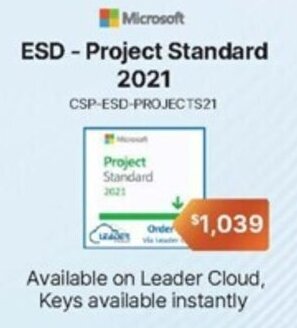 Leader Computers Microsoft ESD - Project Standard 2021 CSP-ESD-PROJECTS21 offer