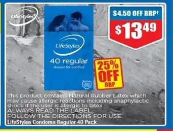 LifeStyle Condoms Regular 40 Pack