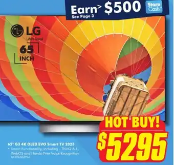 The Good Guys LG 65" G3 4K OLED EVO Smart TV 2023 offer