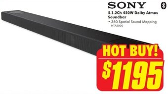 The Good Guys SONY 5.1.2Ch 450W Dolby Atmos Soundbar offer