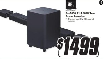 The Good Guys JBL Bar1000 7.1.4 880W True Atmos Soundbar offer