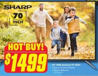 The Good Guys SHARP 70 UHD Android TV 2023 offer