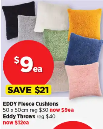 Spotlight EDDY Fleece Cushions 50 x 50cm offer