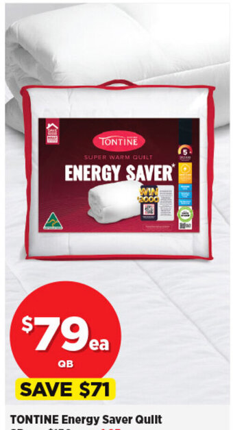 Spotlight TONTINE Energy Saver Quilt offer