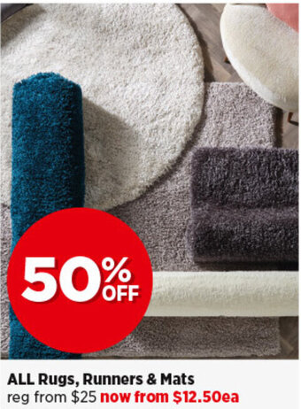 Spotlight ALL Rugs, Runners & Mats offer