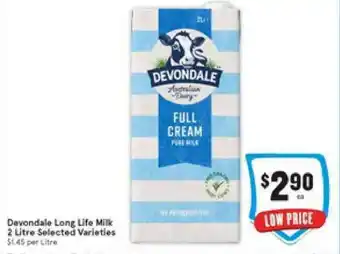 IGA Devondale Long Life Milk 2L offer