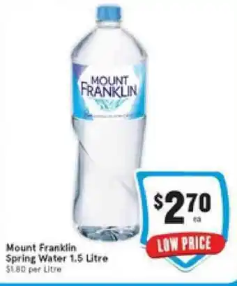IGA Mount Franklin Spring Water 1.5L offer