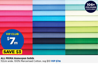 Spotlight ALL PRIMA Homespun Sollds offer