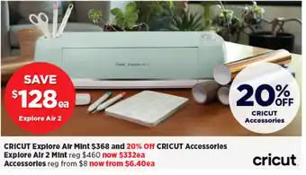 Spotlight CRICUT Explore Air Mint offer