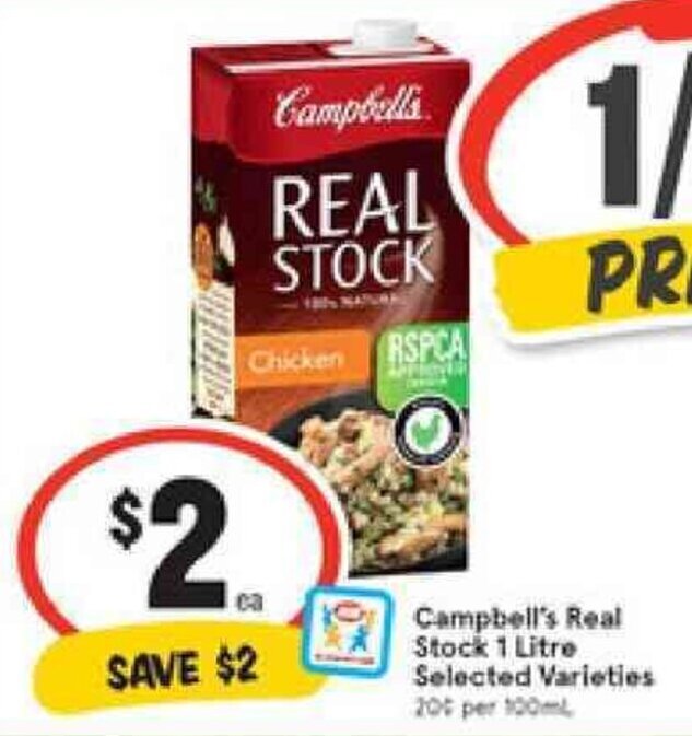 Campbell's Real Stock 1L offer at IGA