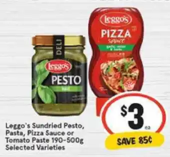 Leggo's Sundried Pesto, Pasta, Pizza Sauce or Tomato Paste 190-500g