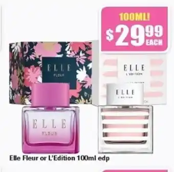 Chemist Warehouse Elle Fluer or L'Edition 100ml edp offer