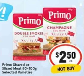 IGA Primo Shaved or Sliced Meat 80-100g offer
