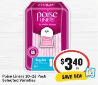 IGA Poise Liners 20-26 Pack offer