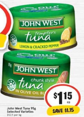 IGA John West Tuna 95g offer