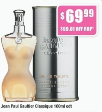Chemist Warehouse Jean Paul Gaultier Classique 100ml edt offer