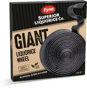 BIG W Fyna Giant Liquorice Wheel 450g offer