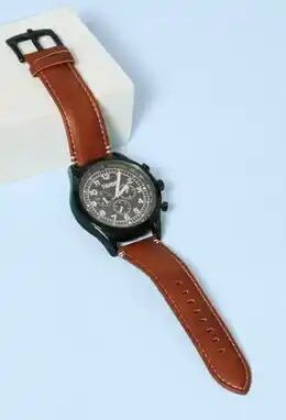 BIG W Tradie Mens Tan Gunmetal Watch offer
