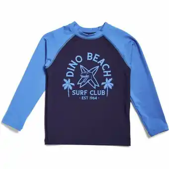 BIG W Wave Zone Kids Long Sleeve Rashie with REPREVE® Recycled Polyester - Navy offer