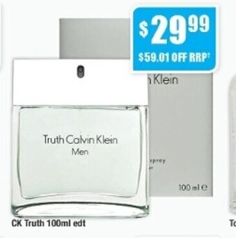 Chemist Warehouse CK Truth 100ml edt offer