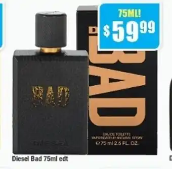 Chemist Warehouse Diesel Bad 75ml edt offer